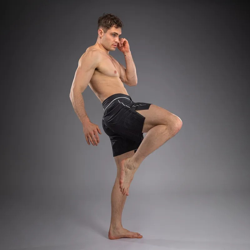 Venum Stealth Fightshorts - Black/White - Image 3