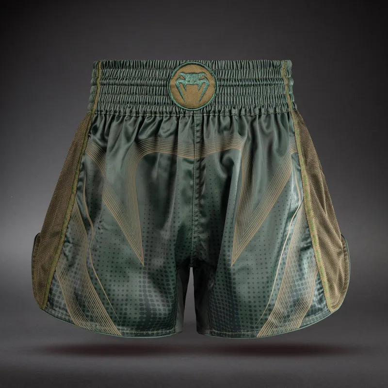 Venum Stealth Muay Thai Shorts - Khaki/Dark Green