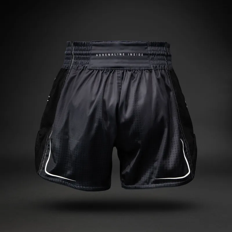 Venum Stealth Muay Thai Shorts - Black/White - Image 4