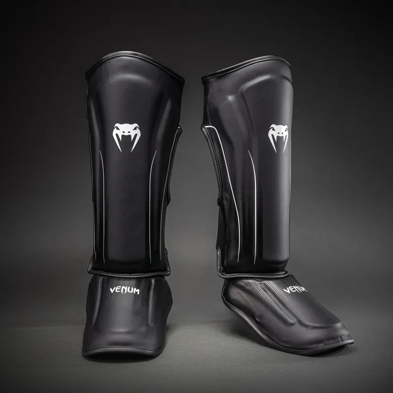 Venum Stealth Shin Guards - Black/White