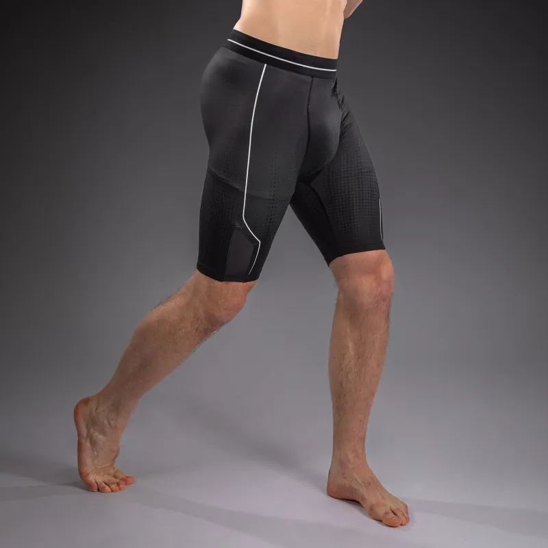 Venum Stealth Vale Tudo Shorts - Black/White - Image 2