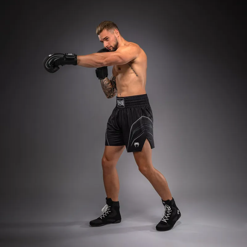 Venum Streamline Boxing Shorts - Black/White - Image 3