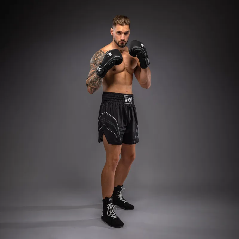 Venum Streamline Boxing Shorts - Black/White - Image 4