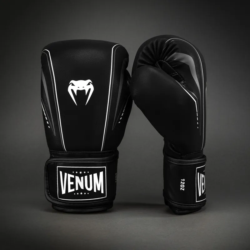 Venum Streamline Boxing Gloves - Black/White - Image 2