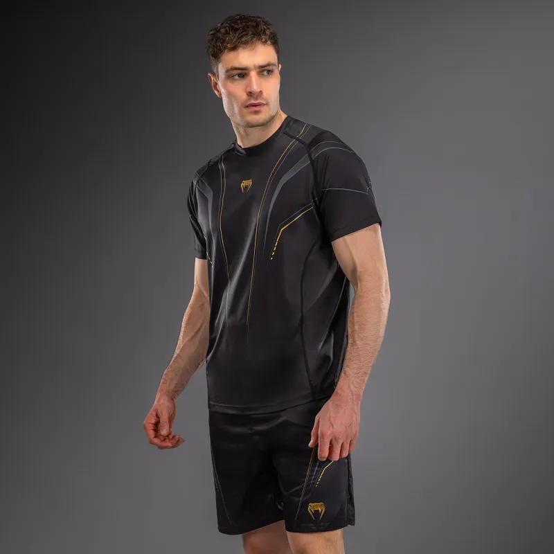 Venum Streamline Dry-Tech T-Shirt - Black/Gold - Image 2
