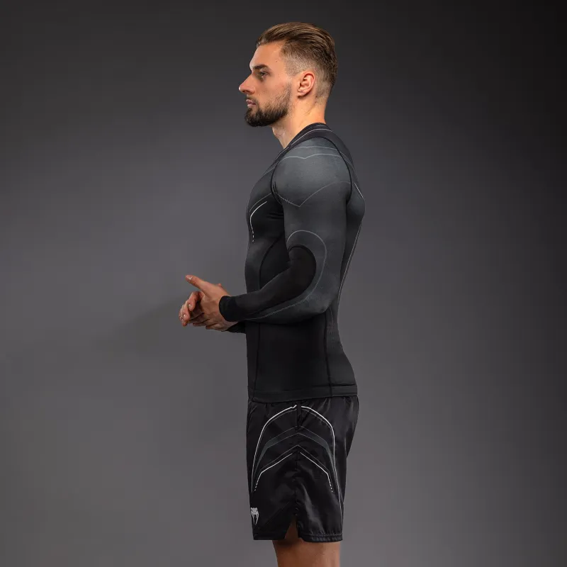 Venum Streamline Long Sleeve Rashguard - Black/White - Image 3