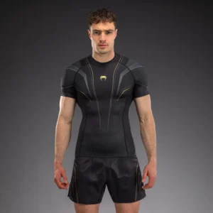Venum Streamline Short Sleeve Rashguard - Black/Gold