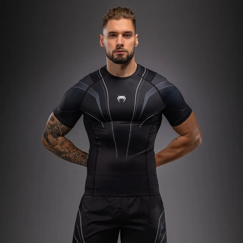 Venum Streamline Short Sleeve Rashguard - Black/White - Image 2