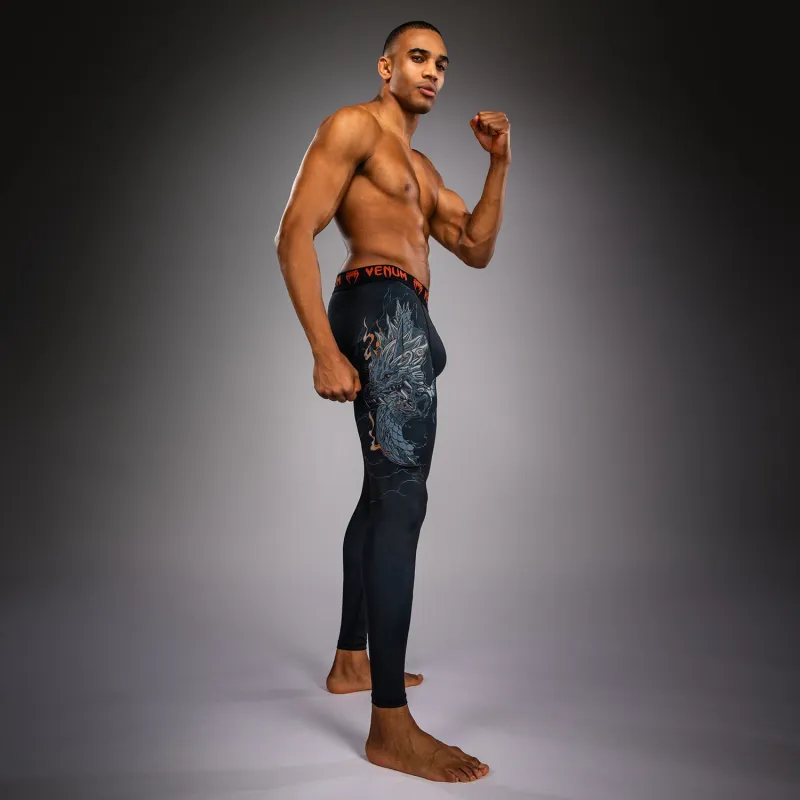 Venum Thunder Dragon Spats - Black/Grey/Copper - Image 3