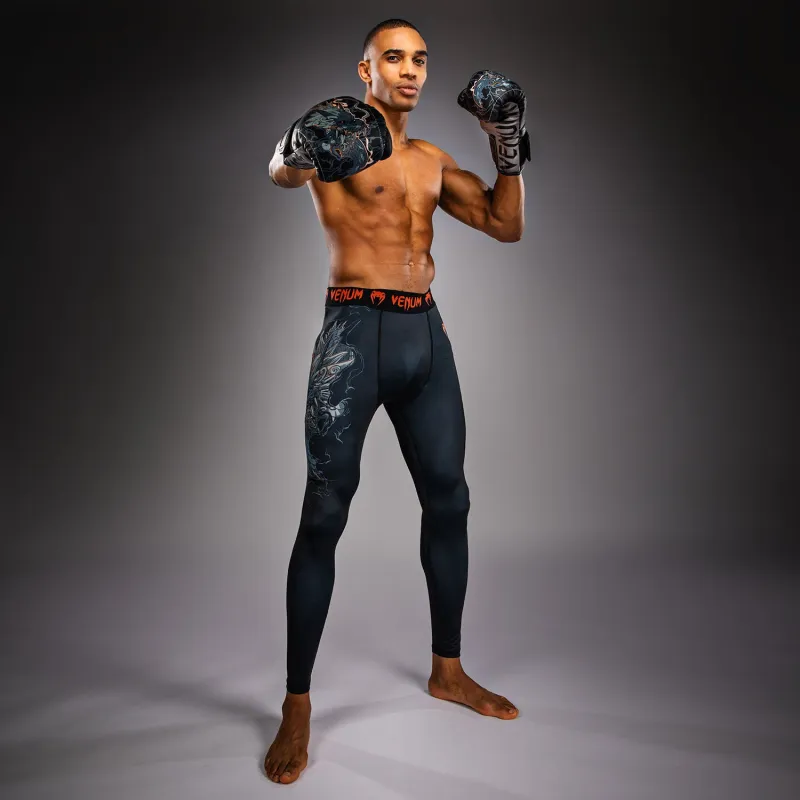Venum Thunder Dragon Spats - Black/Grey/Copper - Image 5