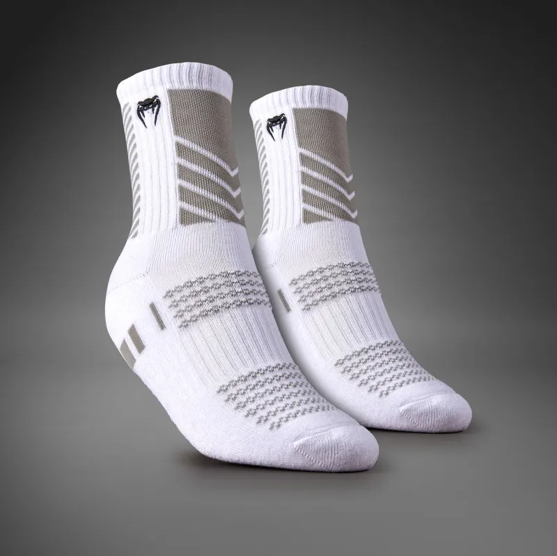 Venum Vector Crew Socks - White/Grey - Image 2