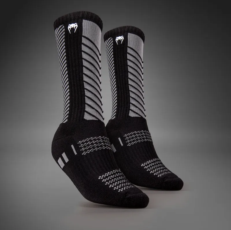 Venum Vector Over-the-Calf Socks - Black/Grey - Image 2