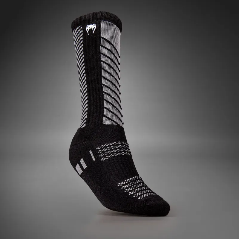 Venum Vector Over-the-Calf Socks - Black/Grey - Image 3