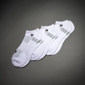 Venum Vector No-Show Socks 3 Pack - White/Grey