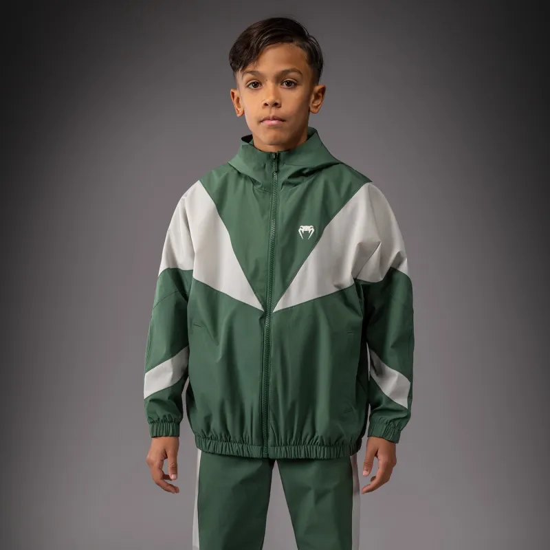 Venum Vectra Kids Track Jackets - Forest Green/ Off White