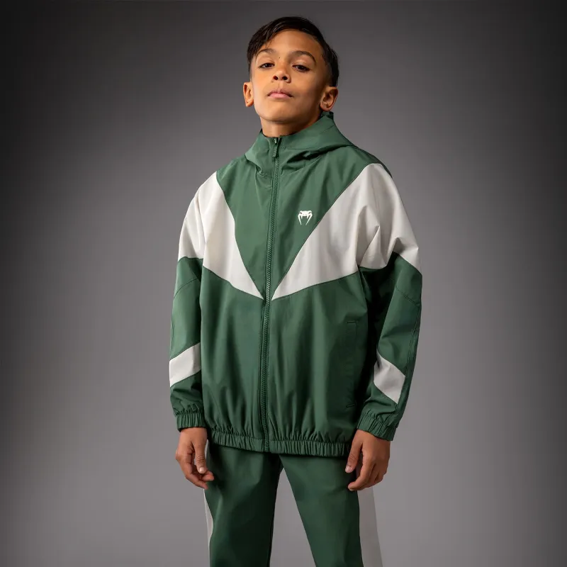 Venum Vectra Kids Track Jackets - Forest Green/ Off White - Image 2