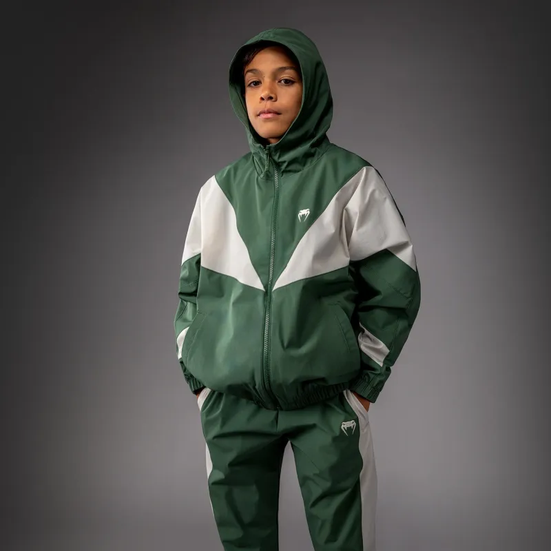 Venum Vectra Kids Track Jackets - Forest Green/ Off White - Image 3