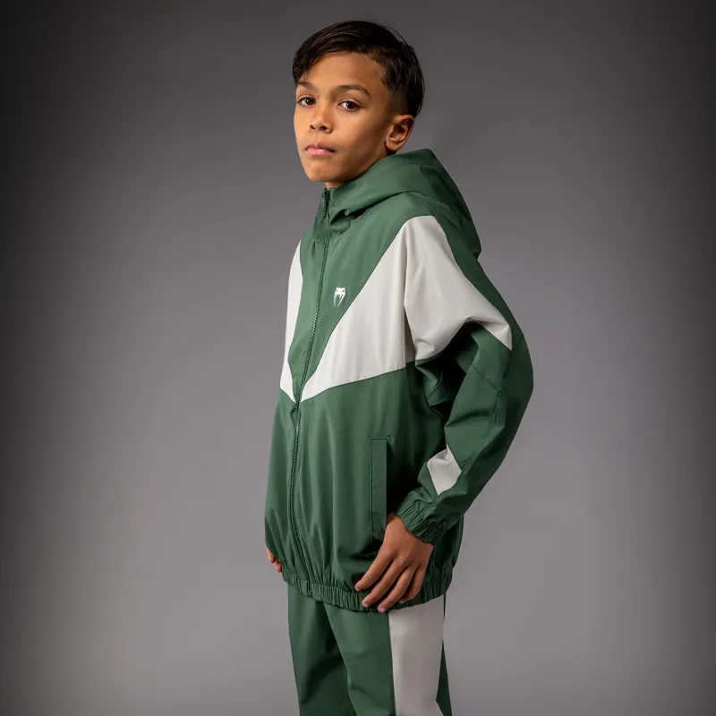 Venum Vectra Kids Track Jackets - Forest Green/ Off White - Image 4