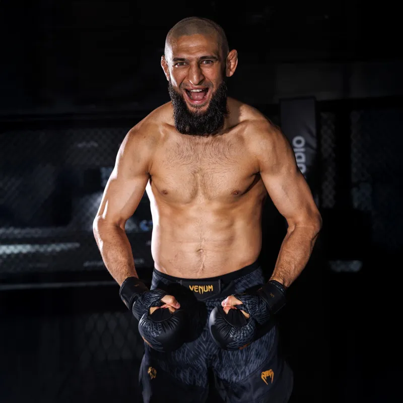 Venum x Chimaev Fightshorts - Black/Grey - Image 2