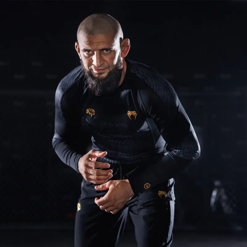Venum x Chimaev Rashguards - Black/Grey - Image 2
