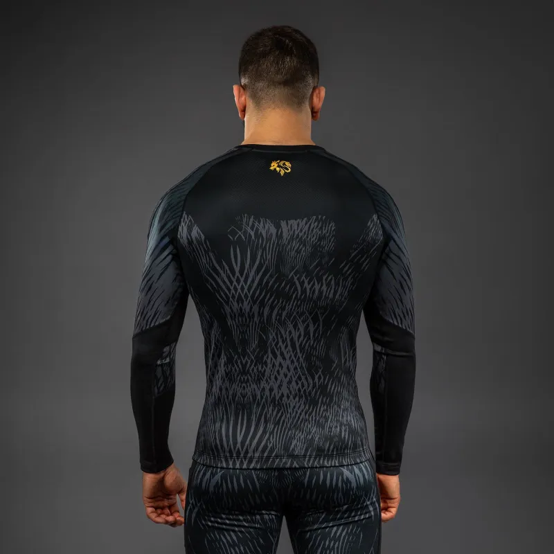Venum x Chimaev Rashguards - Black/Grey - Image 4