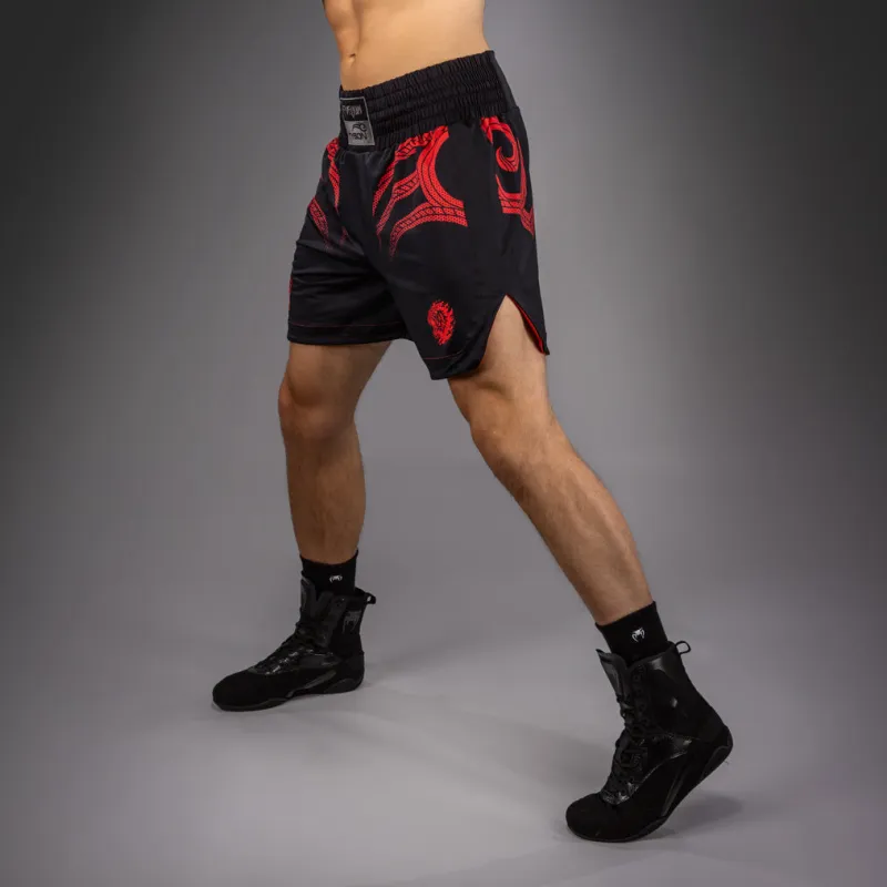 Venum x Mike Tyson Tiger Boxing Shorts - Deep Black/Intense Red - Image 2