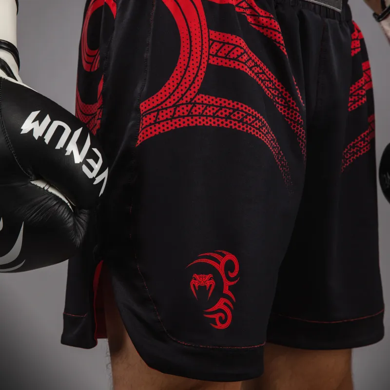 Venum x Mike Tyson Tiger Boxing Shorts - Deep Black/Intense Red - Image 4