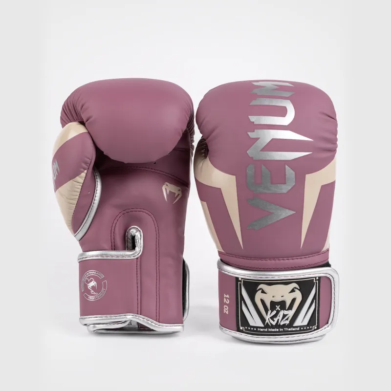 Venum x Kaz Elite Boxing Gloves - Dusky Orchid - Image 3