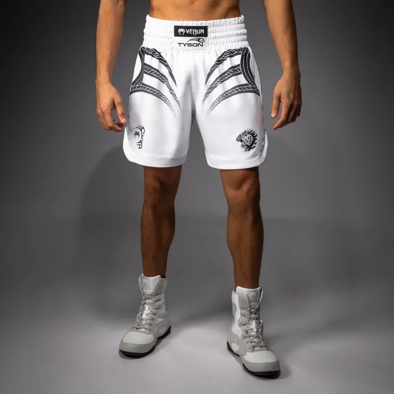 Venum x Mike Tyson Tiger Boxing Shorts - Optical White/Deep Black