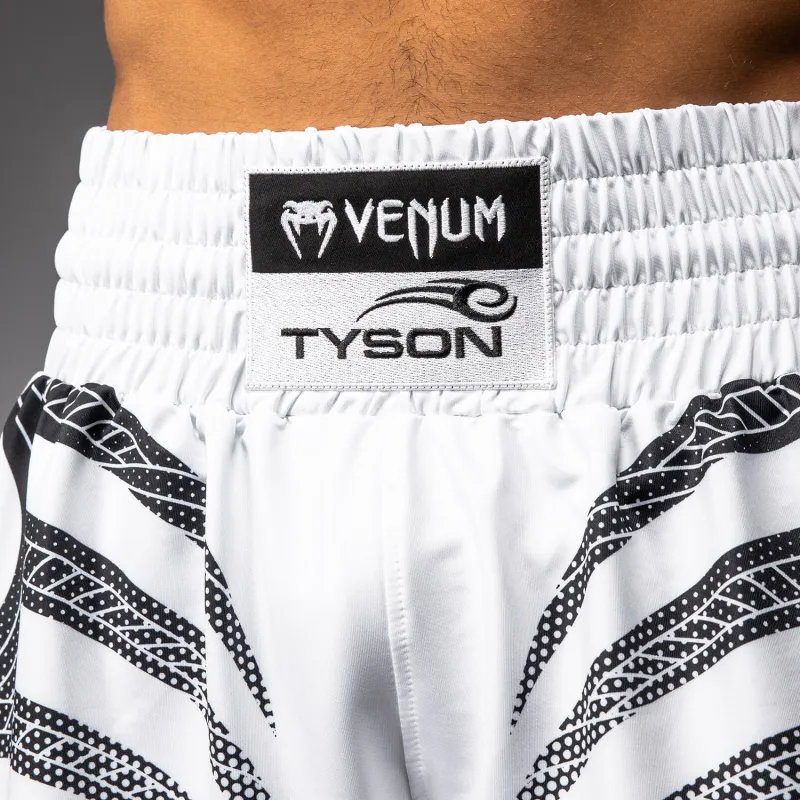 Venum x Mike Tyson Tiger Boxing Shorts - Optical White/Deep Black - Image 5