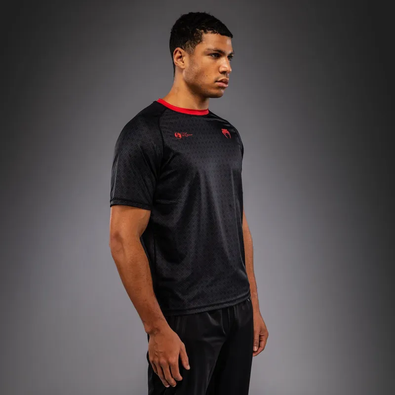 Venum x Roger Gracie Signature Dry Tech T-Shirt - Black/Red - Image 2