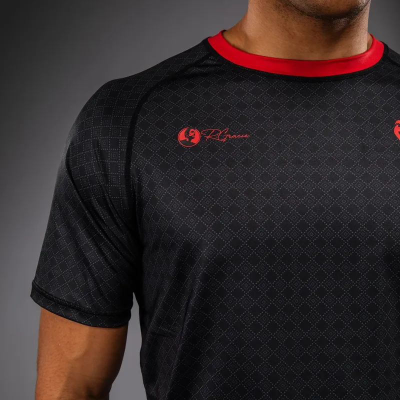 Venum x Roger Gracie Signature Dry Tech T-Shirt - Black/Red - Image 5