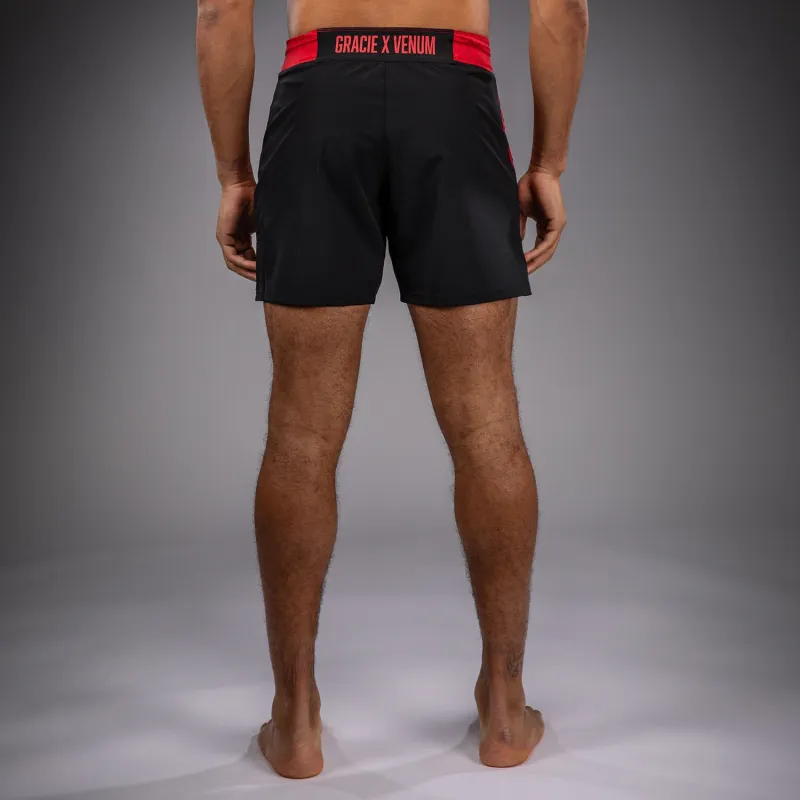Venum x Roger Gracie Signature Fightshorts - Black/Red - Image 2