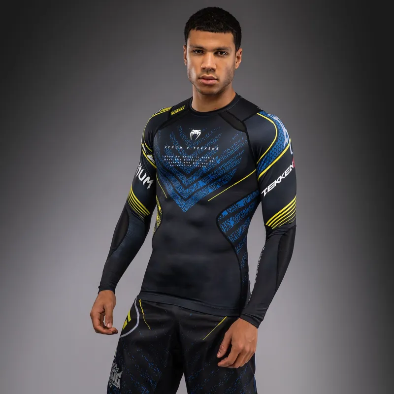Venum x TEKKEN 8 Long Sleeve Rashguard - King - Black/Yellow - Image 2