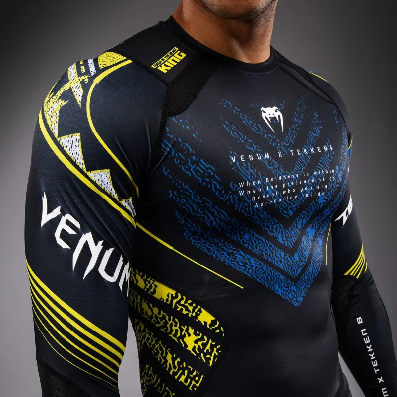 Venum x TEKKEN 8 Long Sleeve Rashguard - King - Black/Yellow - Image 5