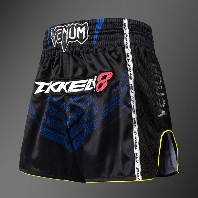 Venum x TEKKEN 8 Muay Thai Shorts - King - Black/Yellow - Image 2