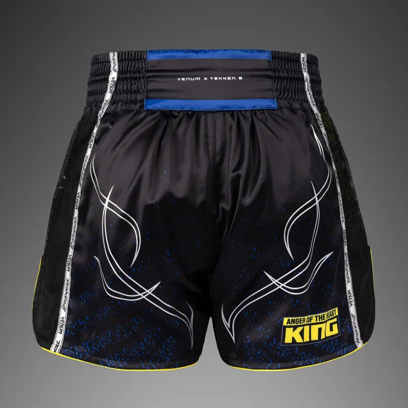 Venum x TEKKEN 8 Muay Thai Shorts - King - Black/Yellow - Image 4