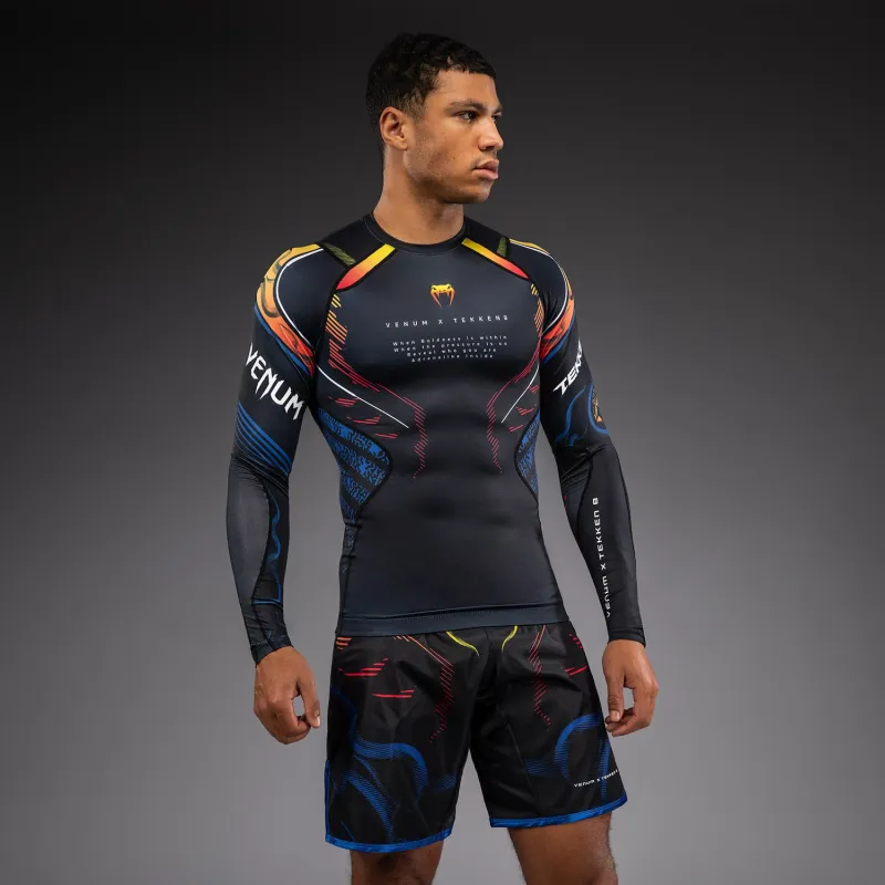 Venum x TEKKEN 8 Long Sleeve Rashguard - Yoshimitsu - Black/Orange