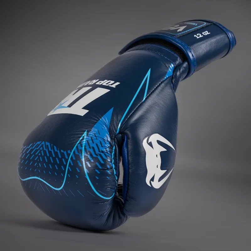 Venum x Top Rank Original Hammer Boxing Gloves - Navy Blue - Image 3