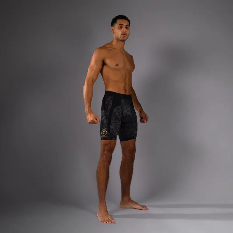 Venum x Topuria Unmatched Edition Vale Tudo Shorts - Black/Gold - Image 4