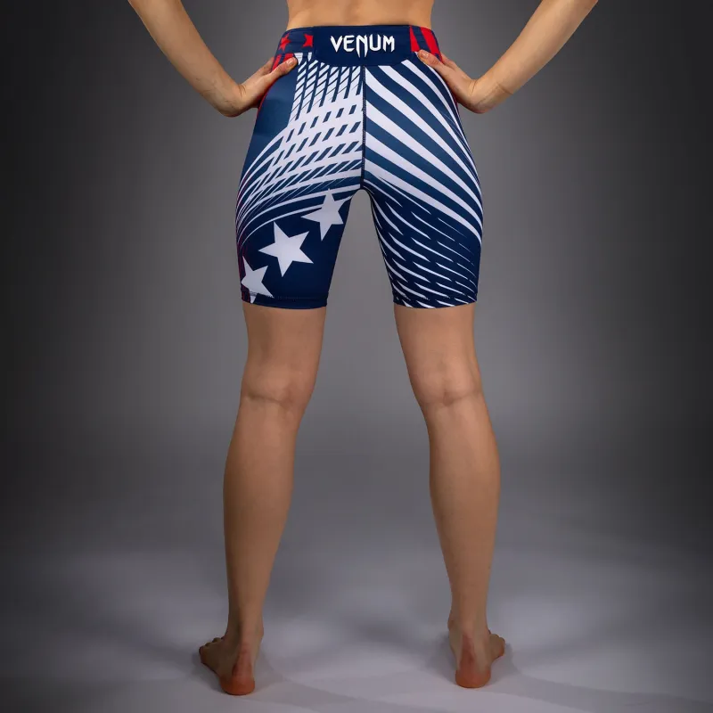 Women's Official UFC Freedom 250 by Venum Blue Authentic Long Fit Vale Tudo Short - Image 4