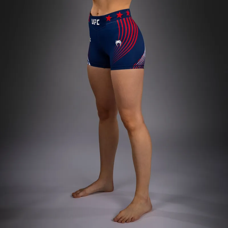 Women's Official UFC Freedom 250 by Venum Blue Personalized Authentic Short Fit Vale Tudo Short - Image 3