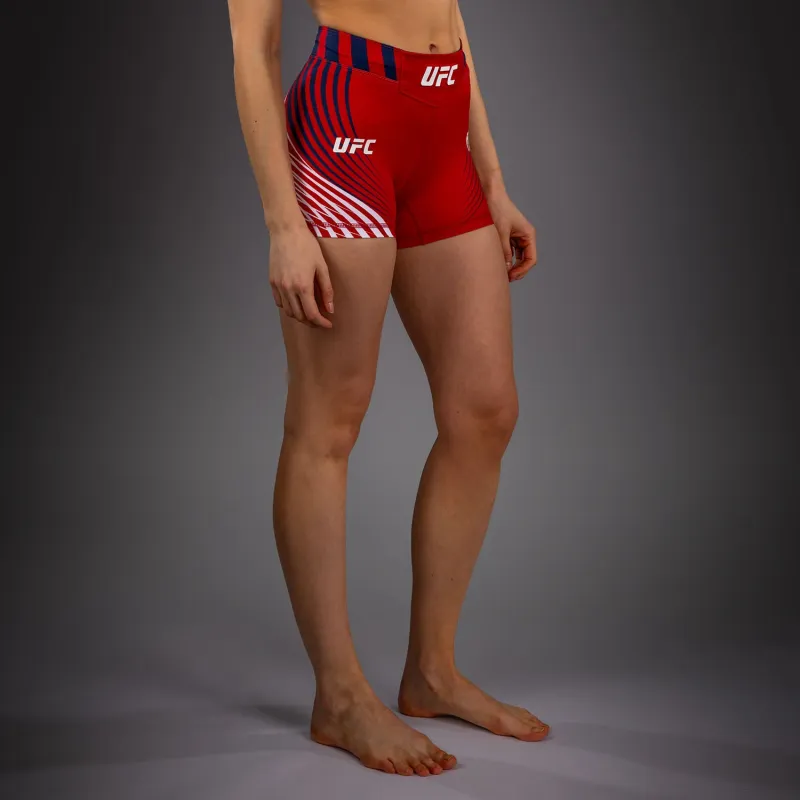 Women's Official UFC Freedom 250 by Venum Red Authentic Short Fit Vale Tudo Short - Image 2