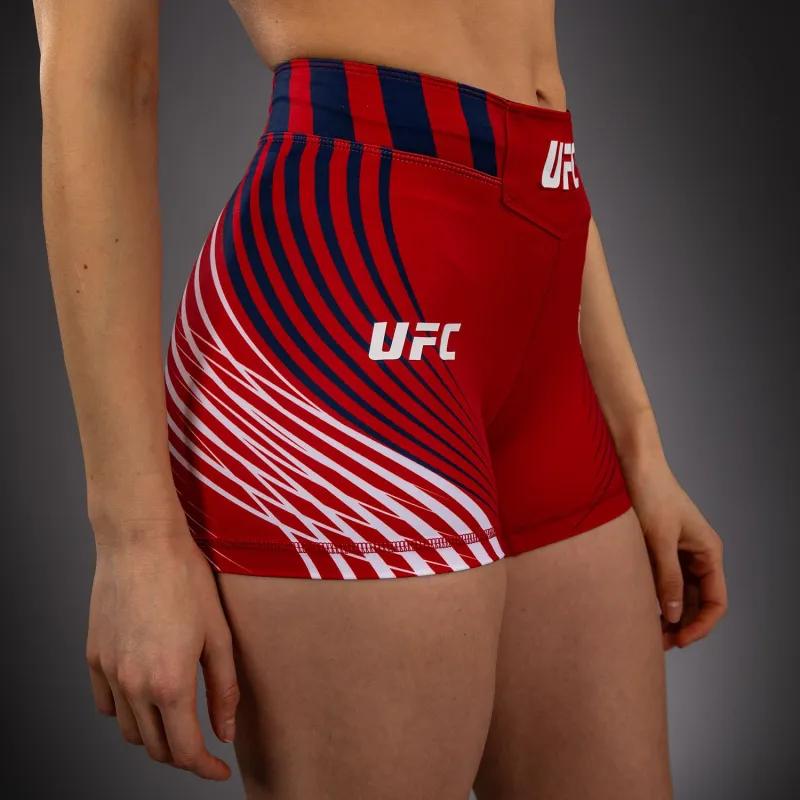 Women's Official UFC Freedom 250 by Venum Red Authentic Short Fit Vale Tudo Short - Image 5