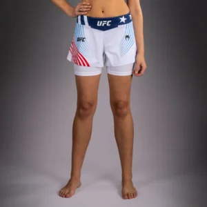 Women's Official UFC Freedom 250 by Venum White Authentic Fight Night Fight Short