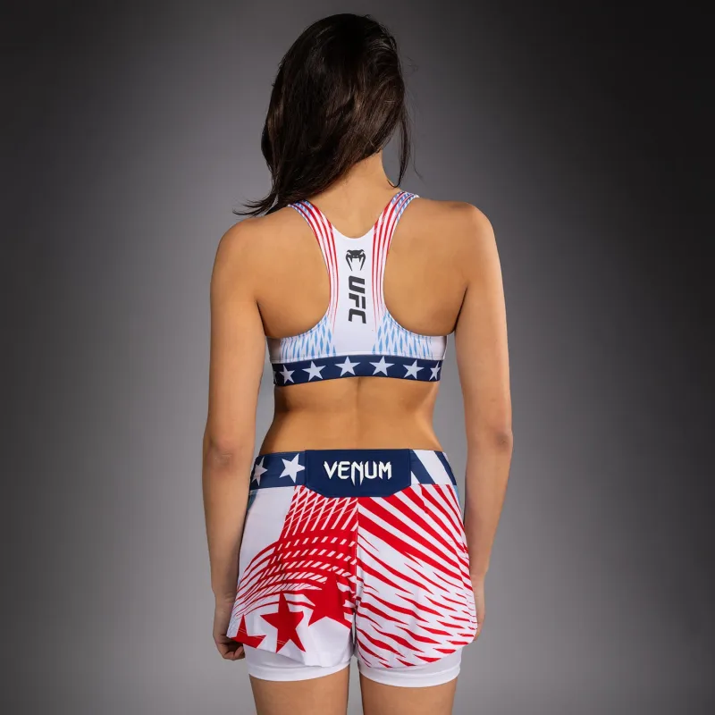 Women's Official UFC Freedom 250 by Venum White Authentic Fight Night Sports Bra - Image 3
