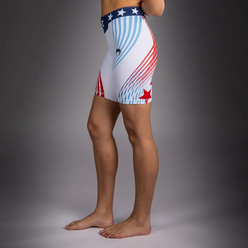 Women's Official UFC Freedom 250 by Venum White Authentic Long Fit Vale Tudo Short - Image 5
