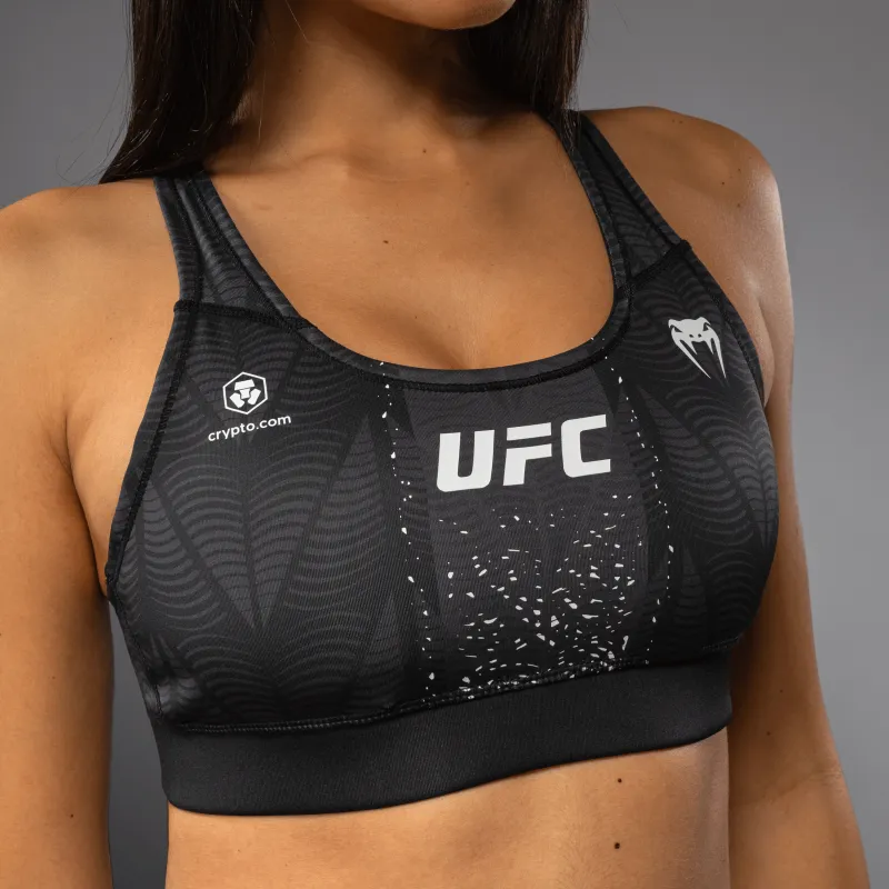 Women's UFC Zenith by Venum Black Authentic Fight Night Sports Bra - Image 5