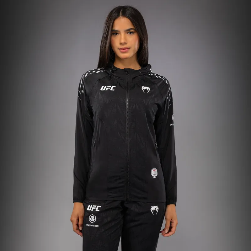 Women's UFC Zenith by Venum Black Authentic Fight Night Walkout Hoodie Personalized - Image 2
